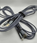 2x 3 metrowy kabel typ C do USB 3.0 Nylon & Braided szary