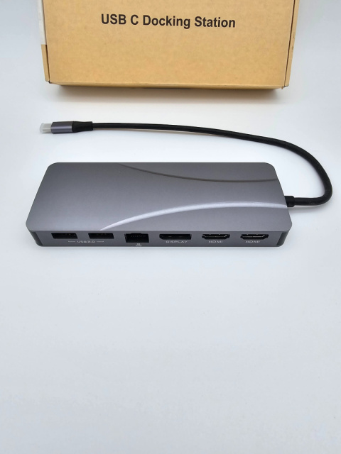 HUB Adapter rozdzielacz USB C HDMI AUX RJ45 HUB Adapter rozdzielacz USB C HDMI AUX RJ45