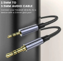 MOSWAG 2,5 mm męski na 3,5 mm męski stereofoniczny audio pomocniczy