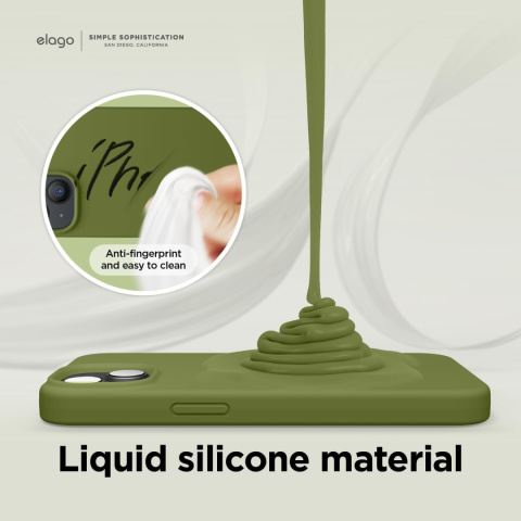 Płynne silikonowe etui kompatybilne z iPhone 14 etui 6,1" cedr zielony Płynne silikonowe etui kompatybilne z iPhone 14 etui 6,1" cedr zielony