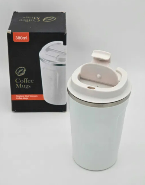 Termiczny podróżny kubek do kawy, stal nierdzewna o pojemności 380 ml Termiczny podróżny kubek do kawy, stal nierdzewna o pojemności 380 ml