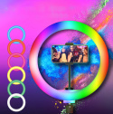 Lampa pierścieniowa RING do selfieLED RGB statyw 120W + Pilot