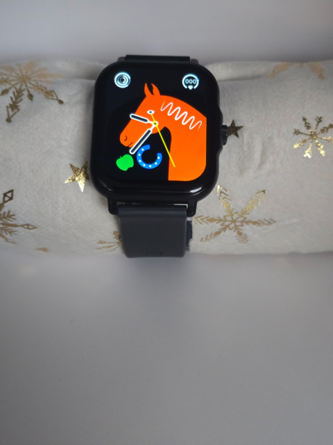 SmartWatch FITNESS czarny tętno muzyka pogoda telefon SmartWatch FITNESS czarny tętno muzyka pogoda telefon