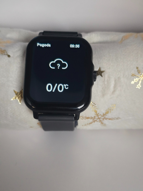 SmartWatch FITNESS czarny tętno muzyka pogoda telefon SmartWatch FITNESS czarny tętno muzyka pogoda telefon
