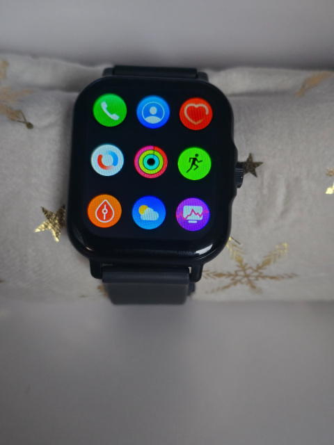 SmartWatch FITNESS czarny tętno muzyka pogoda telefon SmartWatch FITNESS czarny tętno muzyka pogoda telefon