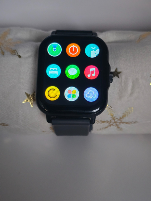 SmartWatch FITNESS czarny tętno muzyka pogoda telefon SmartWatch FITNESS czarny tętno muzyka pogoda telefon
