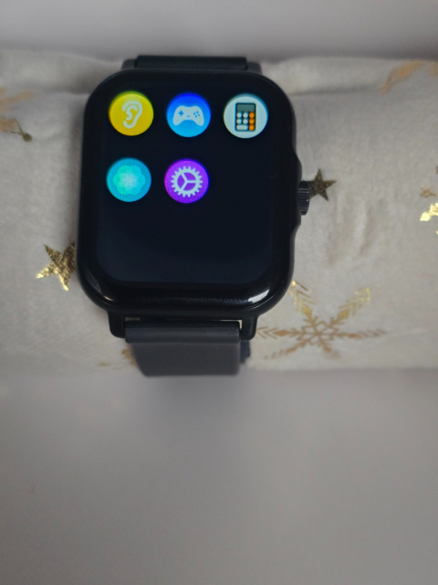 SmartWatch FITNESS czarny tętno muzyka pogoda telefon SmartWatch FITNESS czarny tętno muzyka pogoda telefon
