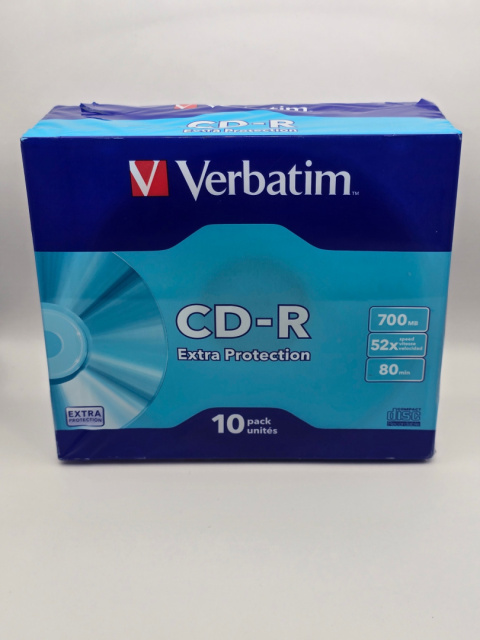 Verbatim VB-CRD19SC Czyste płyty CD CD-R 700 MB 10 szt.52x 80 min Verbatim VB-CRD19SC Czyste płyty CD CD-R 700 MB 10 szt.52x 80 min