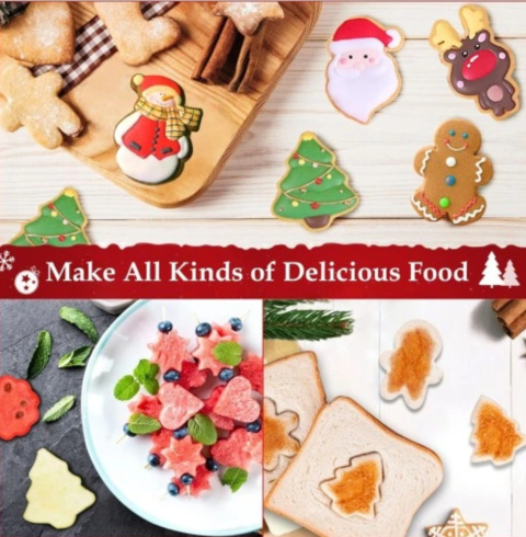 Foremki Do Ciastek Świąteczne Mix Wzorów DIY Zestaw 8szt Foremki Do Ciastek Świąteczne Mix Wzorów DIY Zestaw 8szt