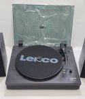 GRAMOFON Z dwoma drewnianymi głośnikami Lenco LS-300 BK Bluetooth