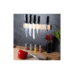 Listwa magnetyczna na noże organizer kuchenny 40x6,5cm drewniana