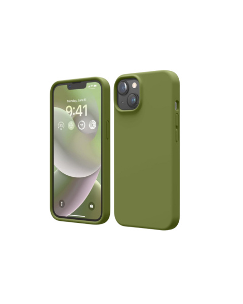Płynne silikonowe etui kompatybilne z iPhone 14 etui 6,1" cedr zielony Płynne silikonowe etui kompatybilne z iPhone 14 etui 6,1" cedr zielony