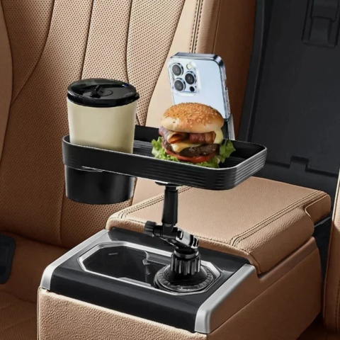 Stolik samochodowy tacka na jedzenie cupholder uniwersalny regulowany Stolik samochodowy tacka na jedzenie cupholder uniwersalny regulowany