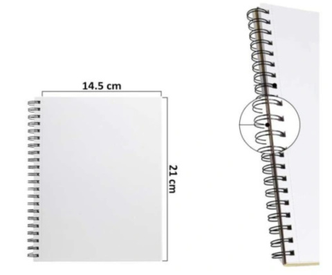 Szkicownik notes A5 na spirali papier 200 g/m2 50 arkuszy biały. Szkicownik notes A5 na spirali papier 200 g/m2 50 arkuszy biały.