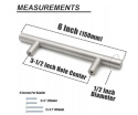 Uchwyt meblowy do szafek szuflad 150mm 15szt. stal nierdzewna Szary
