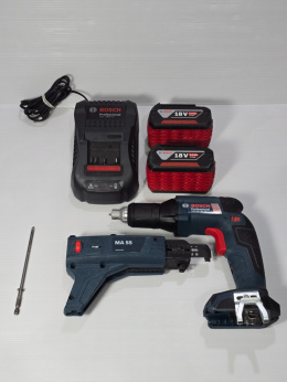 BOSCH Wkrętarka do płyt GK regipsów Akumulatorowa GSR 18V-EC TE 2x aku