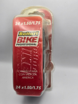 Dętka rowerowa Bottari 24x1.50/1.75 z wentylem samochodowym USA czarna