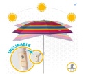 Parasol plażowy ogrodowy wiatroszczelny 200cm wielokolor paski Aktive