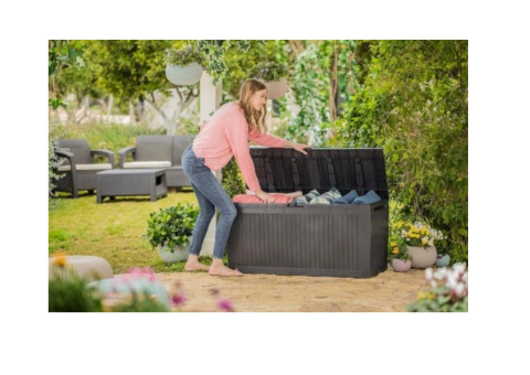 Skrzynia Ogrodowa Grafitowy 270 litrów 116,7 x 44,7 x 57cm Keter Comfy Skrzynia Ogrodowa Grafitowy 270 litrów 116,7 x 44,7 x 57cm Keter Comfy