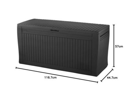 Skrzynia Ogrodowa Grafitowy 270 litrów 116,7 x 44,7 x 57cm Keter Comfy Skrzynia Ogrodowa Grafitowy 270 litrów 116,7 x 44,7 x 57cm Keter Comfy
