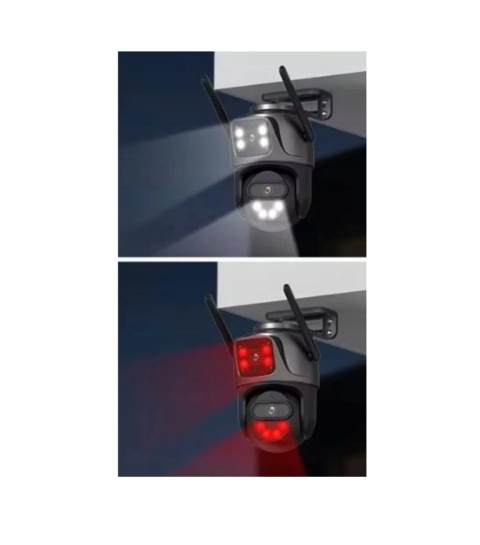 Podwójna kamera WIFI 4K 8MPX PTZ ICSee ZEWNĘTRZNA 360 ALARM Monitoring