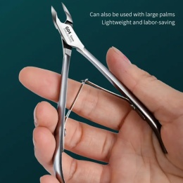 Profesjonalne cążki do skórek ze stali nierdzewnej z popychaczem 5 mm