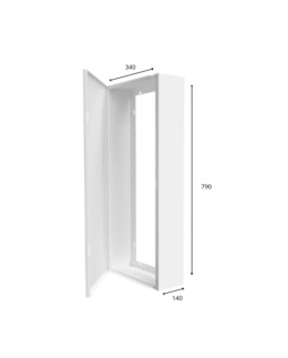 Skrzynka elektryczna biała tablica ATOLE 790x340x140mm. prostokątna