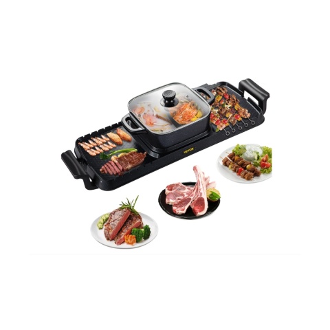 VEVOR Elektryczny grill z garnkiem, 1600 W koreański grill VEVOR Elektryczny grill z garnkiem, 1600 W koreański grill